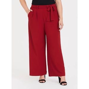 Red Wide Leg Pant